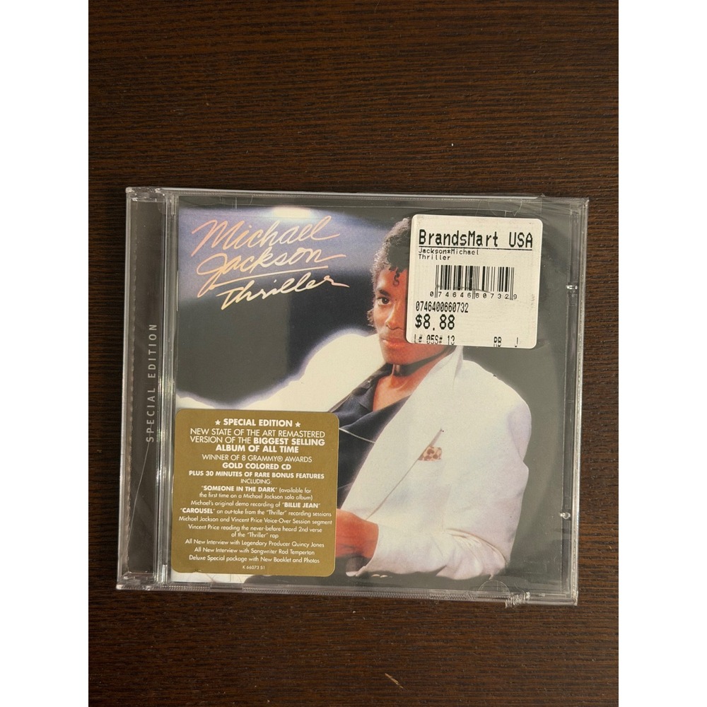 Michael Jackson Thriller Special Edition CD Gold Disc Sealed Remastered 2001